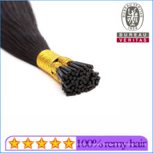 Wholesale Black Remy Hair Grade Brazilian Hair Human Virgin Hair I Tip Hair Extension